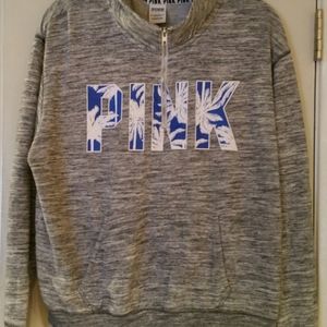 VICTORIA SECRET PINK partial zipper sweater